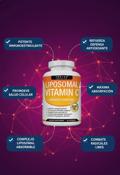 Liposomal Vitamina C Por 90 Cap: Refuerza tu sistema inmune diario